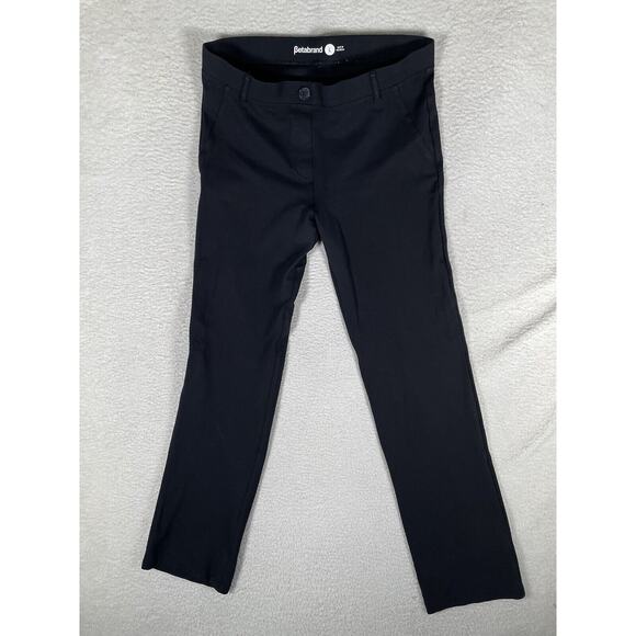 Betabrand Pants - Betabrand Pants Womens Large 32x31 Black Pull-On Stretch Mid Rise Career